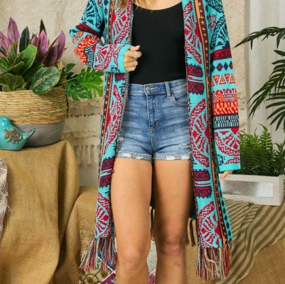 Tribal Pattern Cardigan - Picture 6 of 8